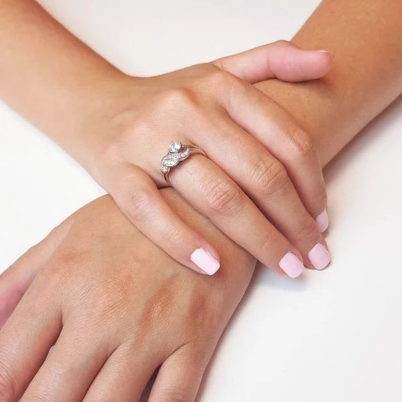 Lovely Zircon Full Filled Romantic Angel Wings Wedding Ring for Women, PD336 - Picture 7 of 7